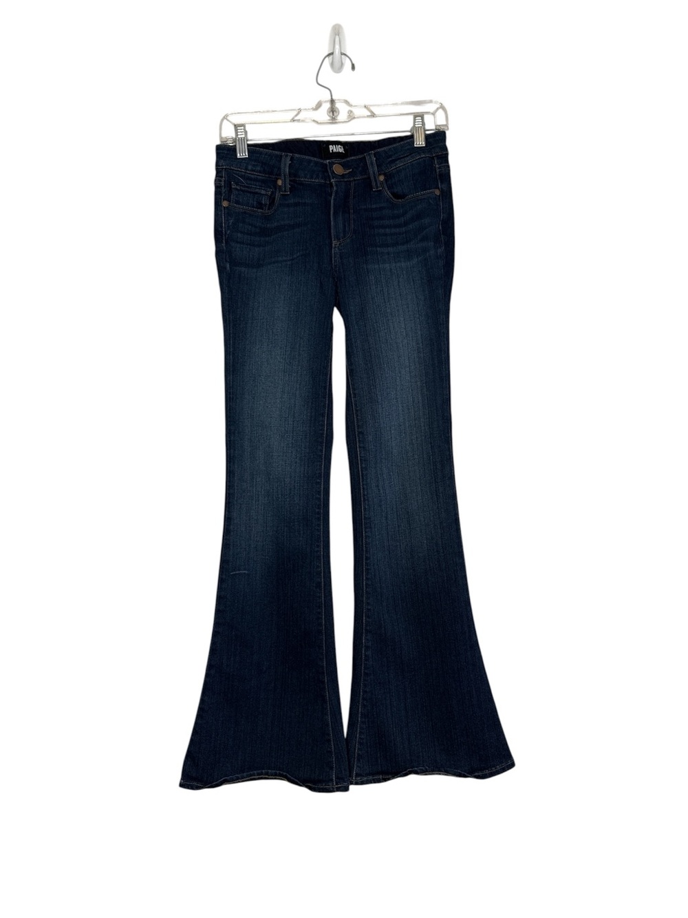 Paige Lou Lou Petite Women's Clark Dark Denim Flare Jeans Size 27